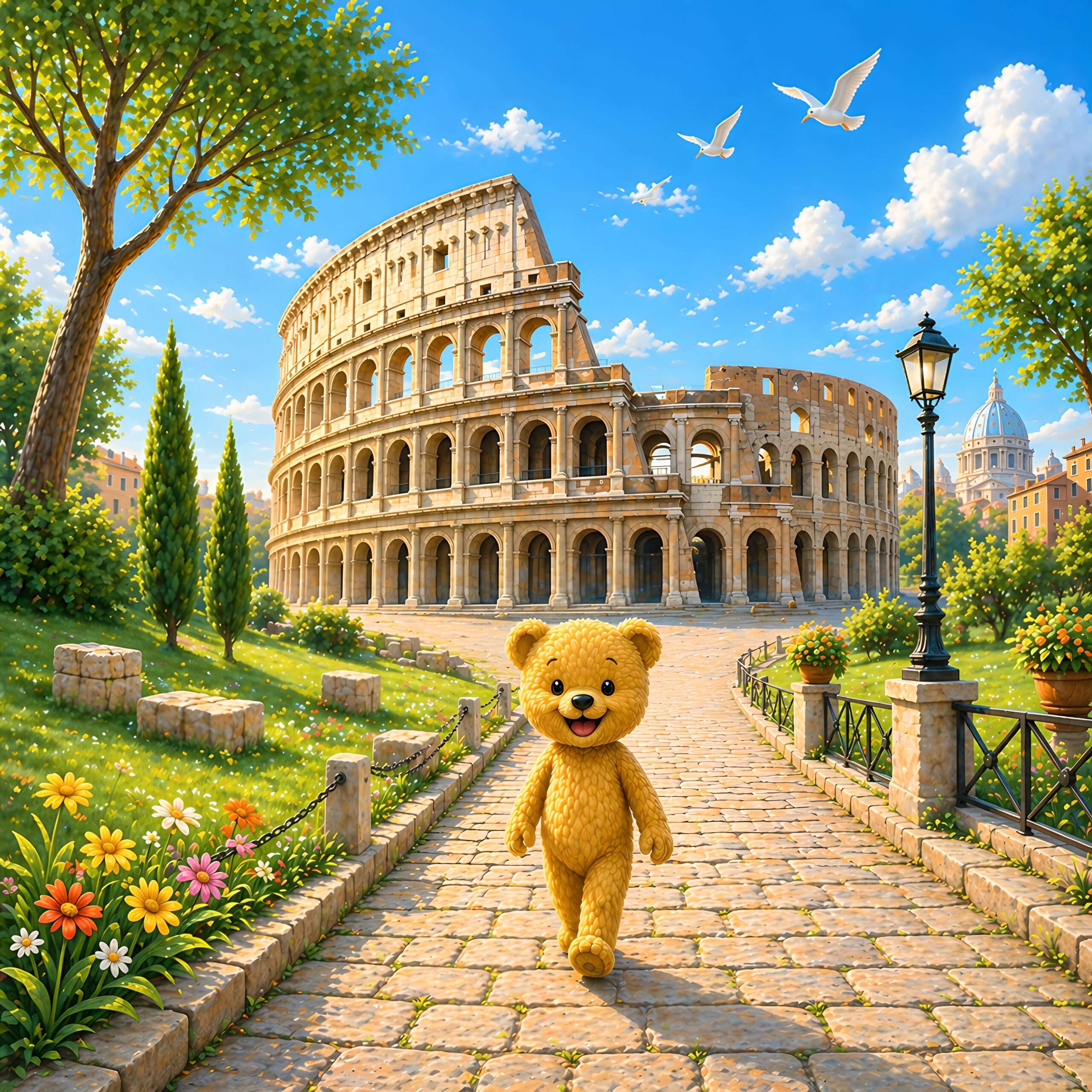 Teddy Traveler Visits Italy